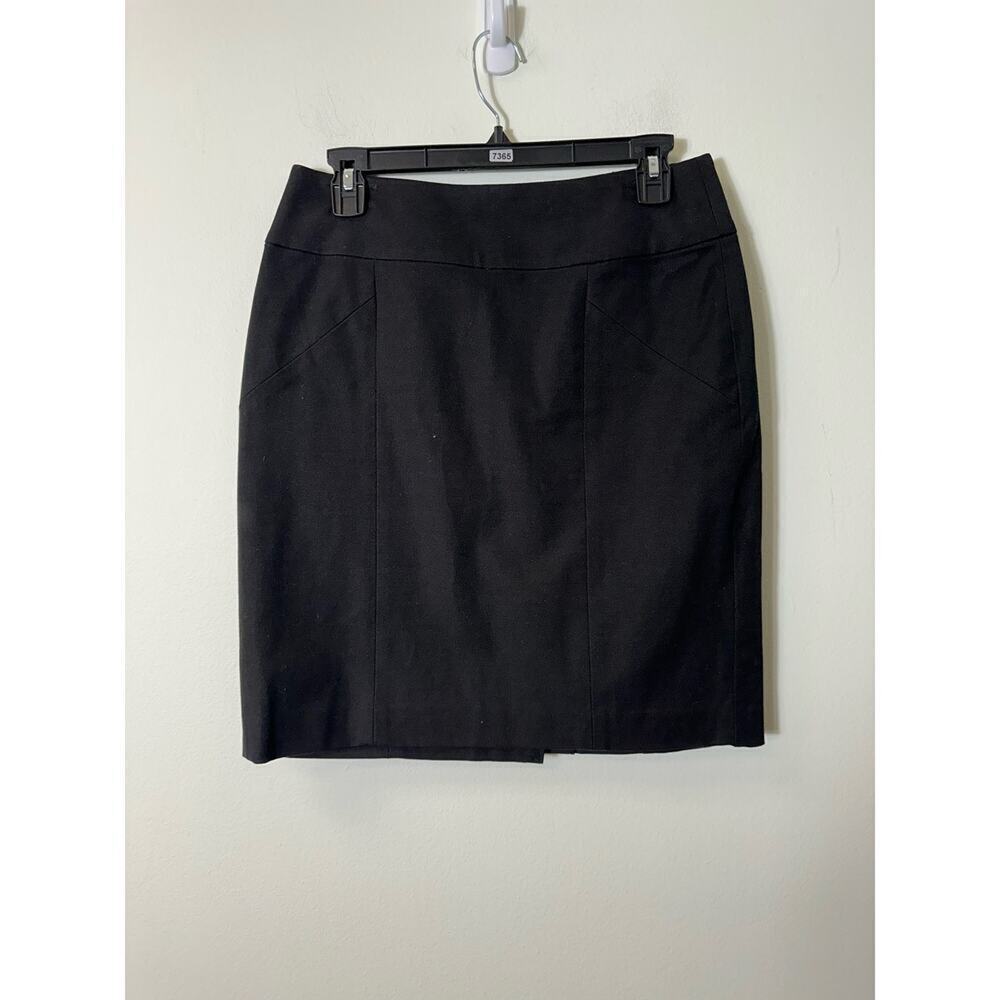Banana Republic Black Pencil Skirt Cotton Blend Size 4